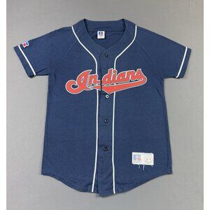 Rare Vintage 90s Cleveland Indians Baseball Russell Athletic Youth Medium USA